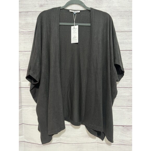 Michelle McDowell S/M Oversized Cardigan Sweater Drape Top Black NWT - Picture 1 of 5